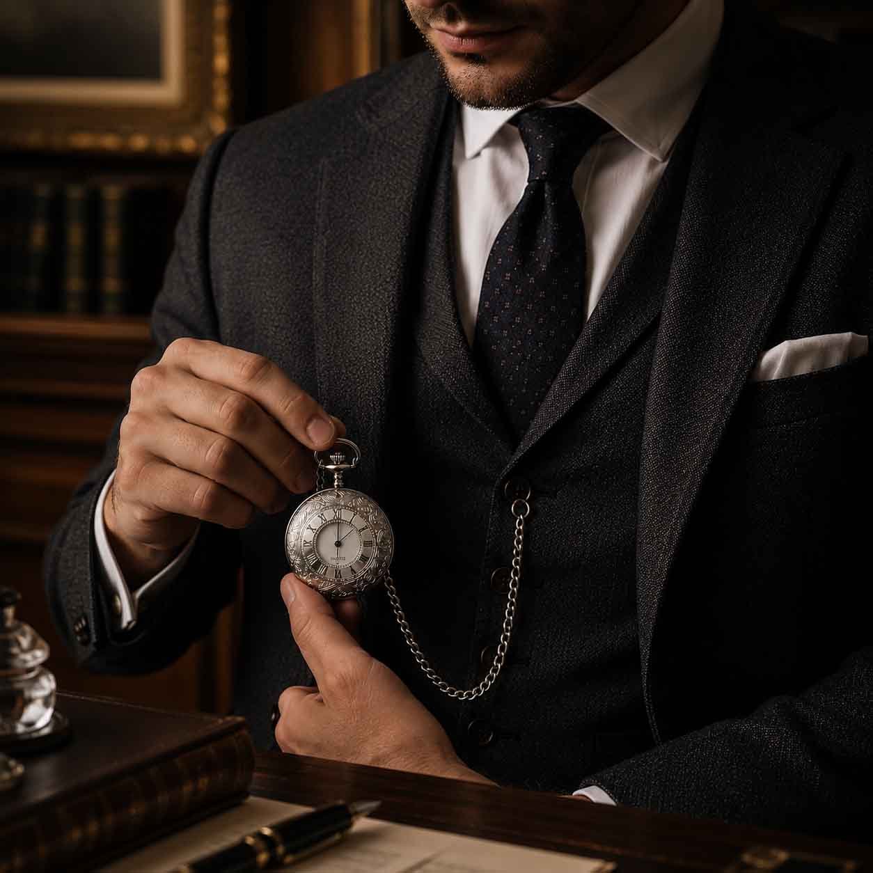 Classic gentleman pocket watch for men