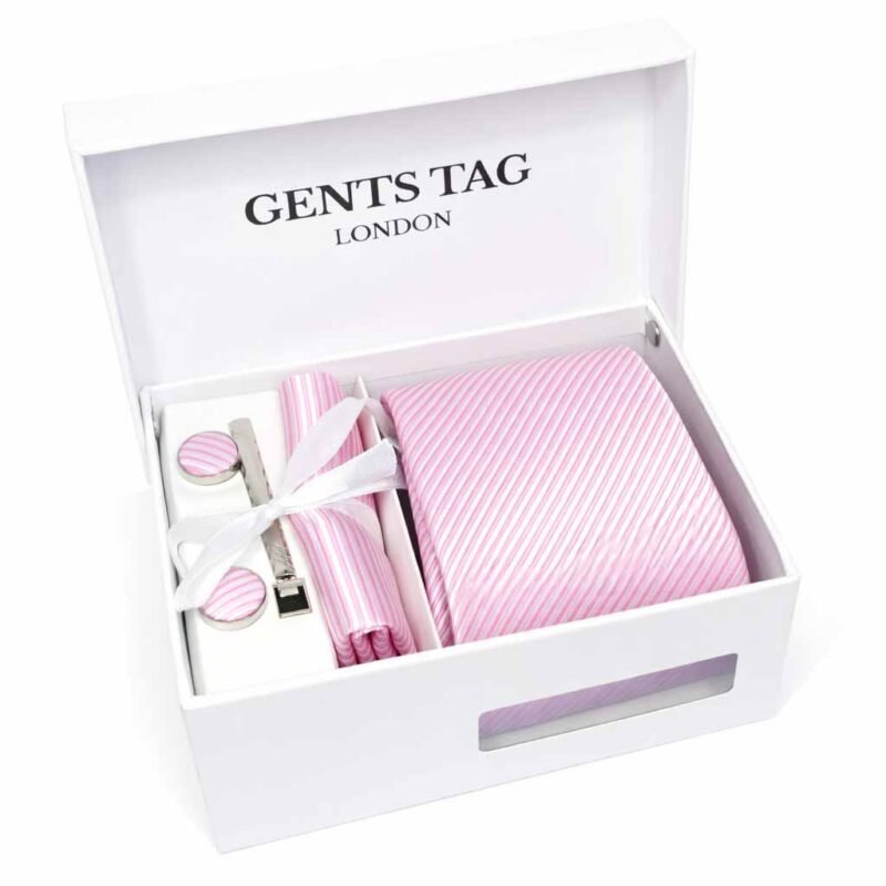 pink tie set by Gents tag london gift